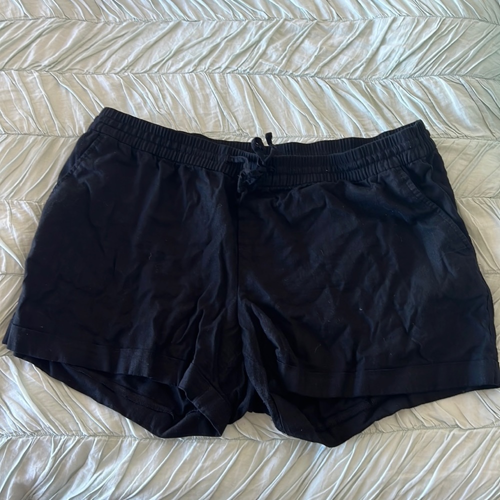 Old Navy Black Linen Shorts XL